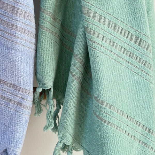 Hamamtuch Frottee / Hamamtuch Bio jadegrün