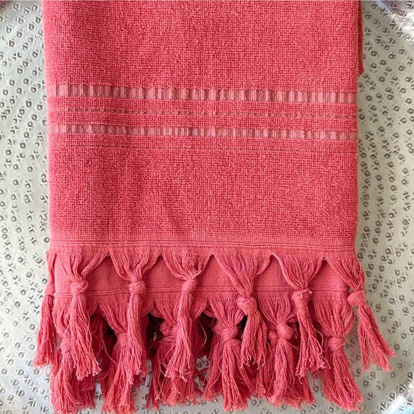 Hamamtuch Frottee / Hamamtuch Bio kirschrot