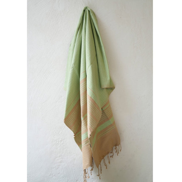 Hamamtuch Bio-Baumwolle Sand pistaziengrün