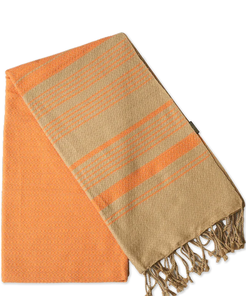 Hamamtuch Bio-Baumwolle Sand helles Orange
