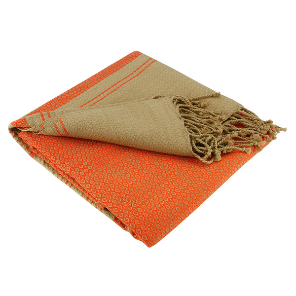 Hamamtuch Bio-Baumwolle Sand orange