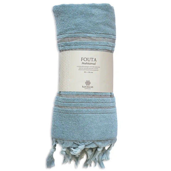Hamamtuch Frottee Hamamtuch Bio Aquamarin