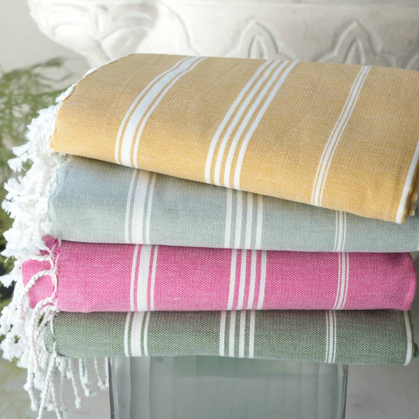 Hamamtuch Bio-Baumwolle "Fouta Hammam" gelb