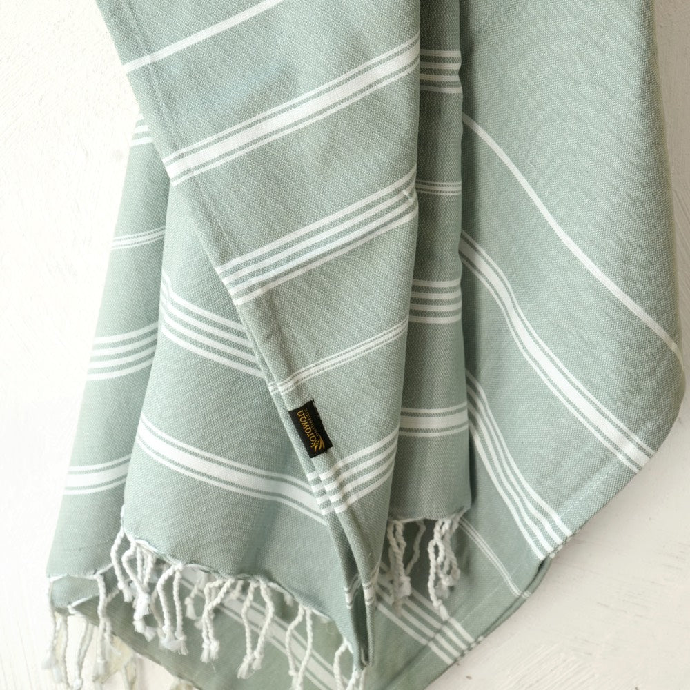 Hamamtuch Bio-Baumwolle "Fouta Hammam" hellgrün