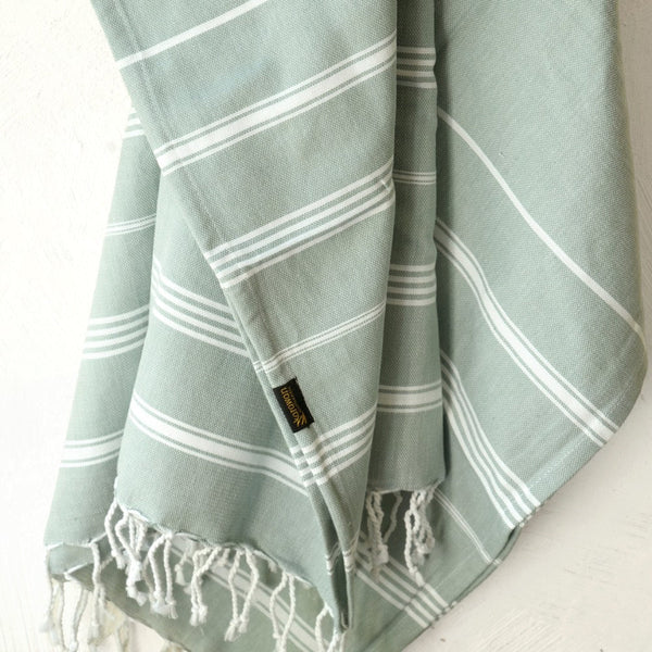 Hamamtuch Bio-Baumwolle "Fouta Hammam" hellgrün