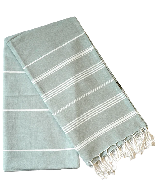 Hamamtuch Bio-Baumwolle "Fouta Hammam" hellgrün