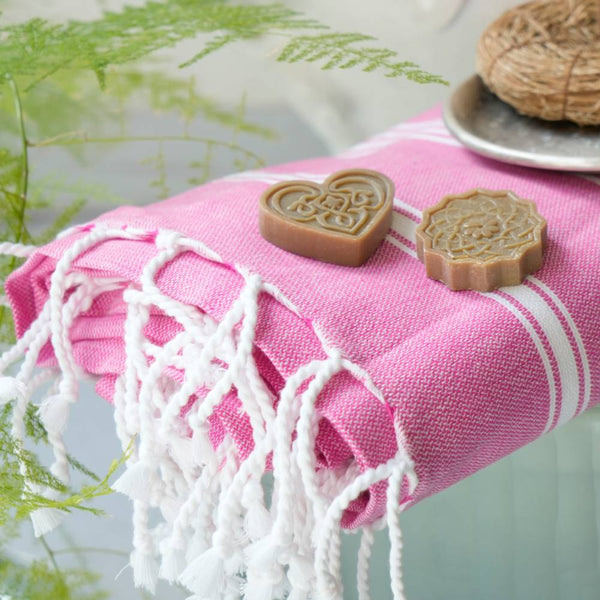 Hamamtuch Bio-Baumwolle "Fouta Hammam" pink