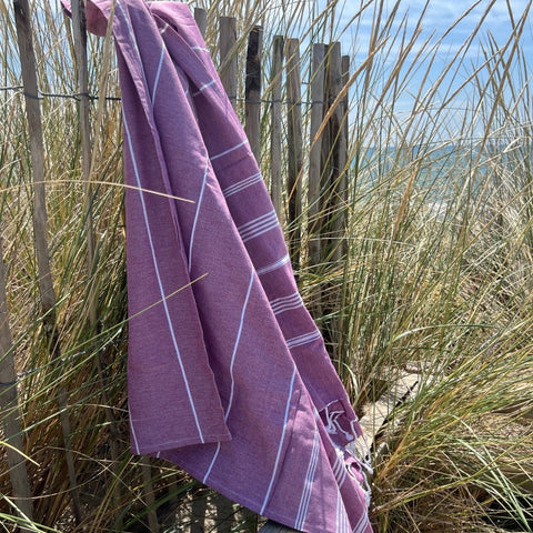 Hamamtuch Bio-Baumwolle "Fouta Hammam" Violett