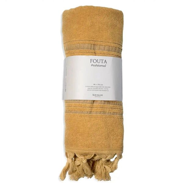 Hamamtuch Frottee / Hamamtuch Bio gelb
