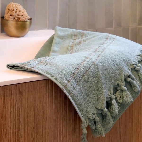 Hamamtuch Frottee / Hamamtuch Bio jadegrün