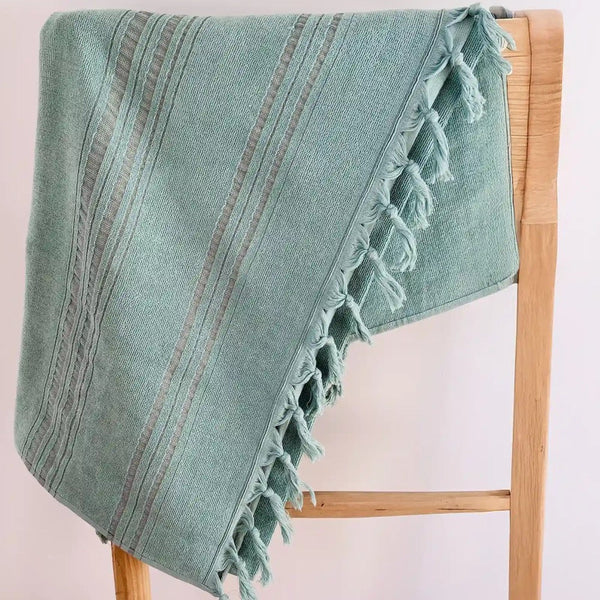 Hamamtuch Frottee / Hamamtuch Bio jadegrün