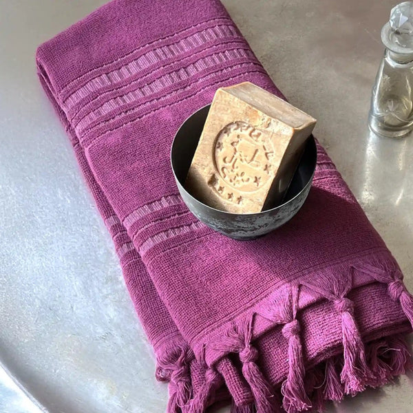 Hamamtuch Frottee / Hamamtuch Bio violett