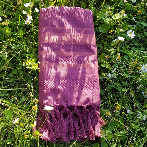 Hamamtuch Bio-Baumwolle Garden fuchsia