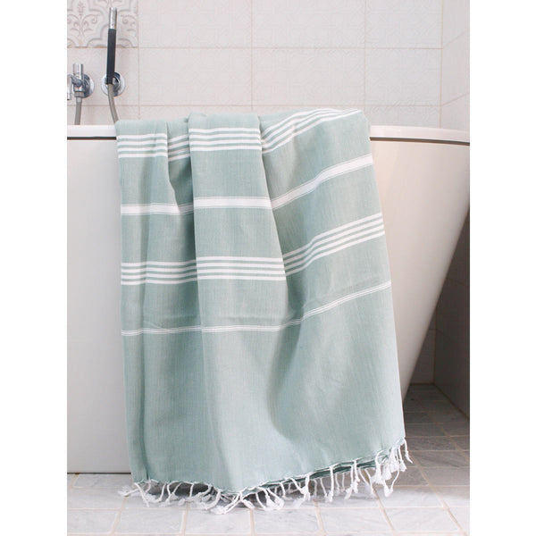 Hamamtuch XXL Classic grau-grün