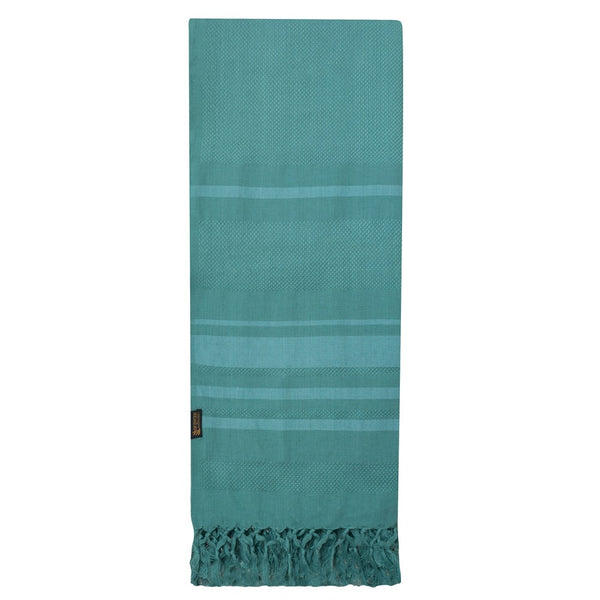 Hamamtuch Bio-Baumwolle Karawan GOTS-zertifiziert, Fairtrade Hamamtuch/Fouta Bio-Baumwolle Garden Atlantik von Der kleine Bazar