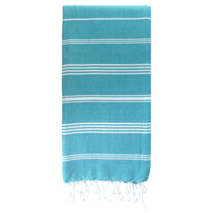 Hamamtuch Bio-Baumwolle Fouta Hammam Türkis von Karawan Authentic