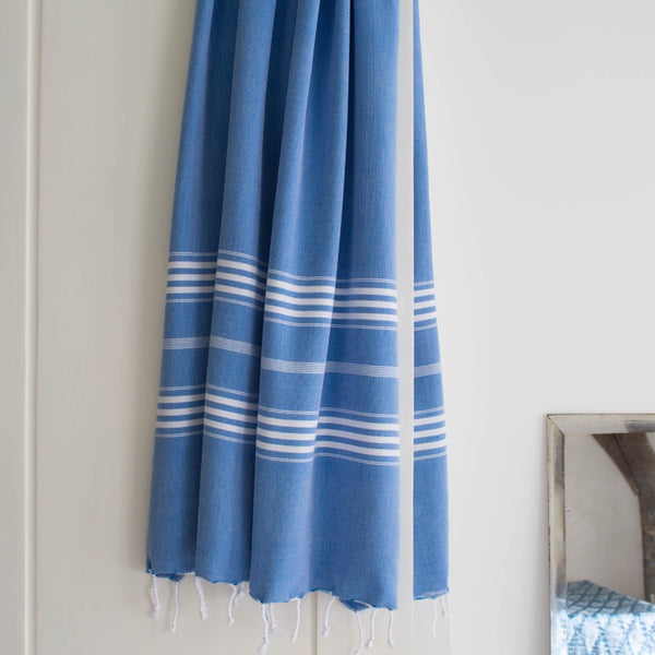 Hamamtuch Classic extralang mediterranes Blau 100x200 cm